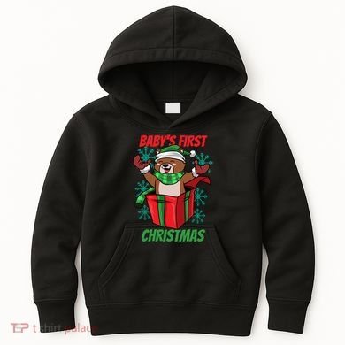 Baby's First Christmas Kids Hoodie