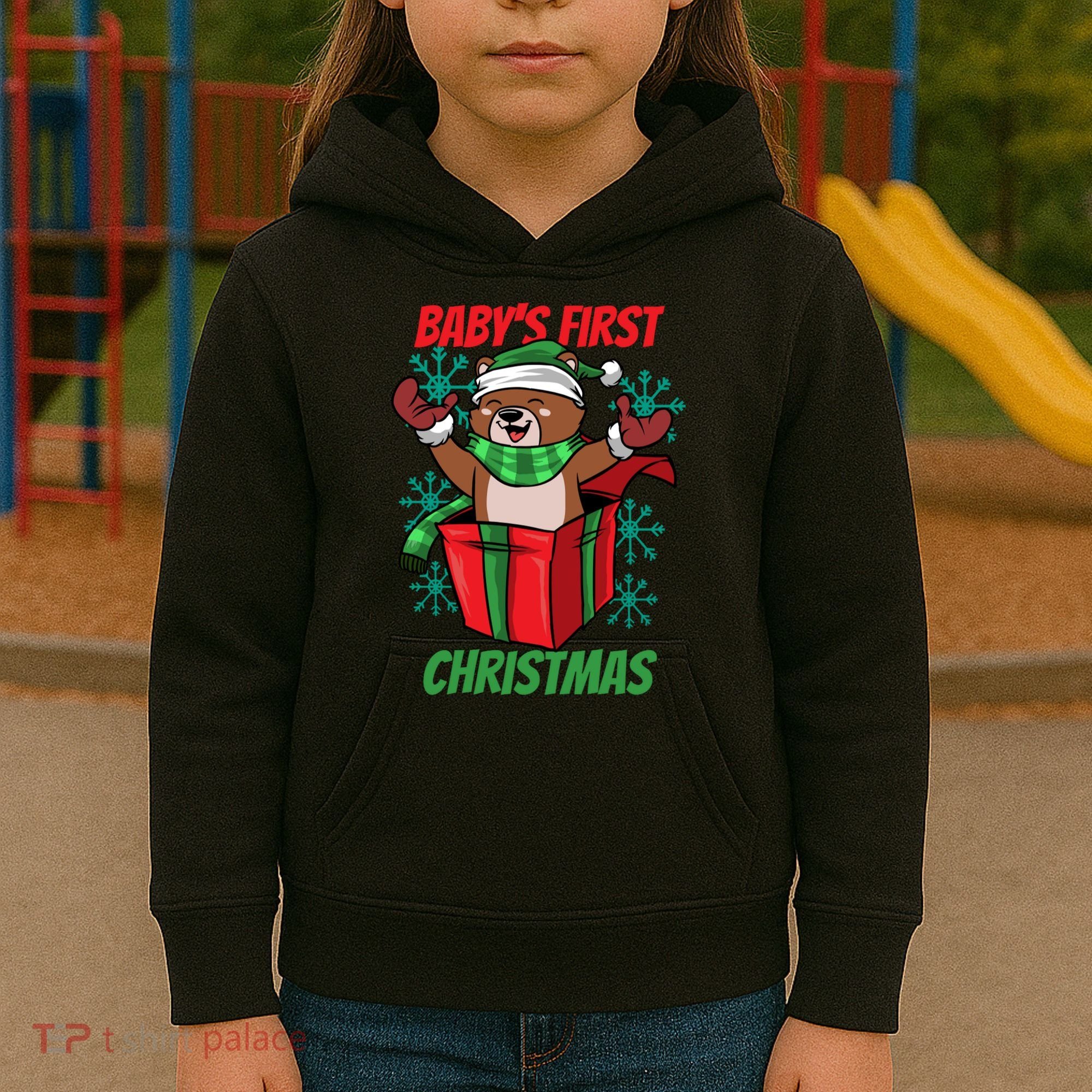 Baby's First Christmas Kids Hoodie