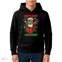 Baby's First Christmas Kids Hoodie thumb 4