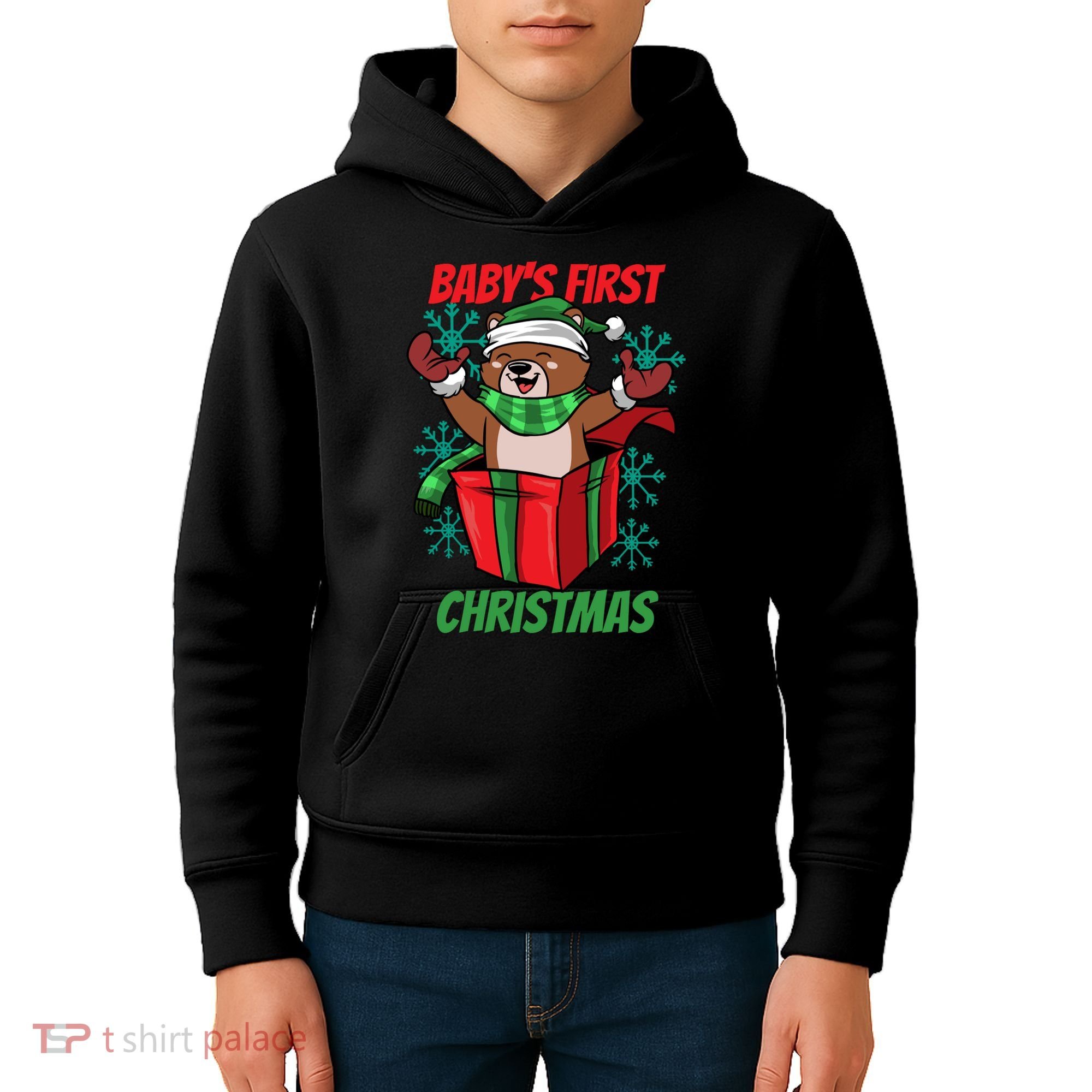 Baby's First Christmas Kids Hoodie
