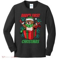 Baby's First Christmas Kids Long Sleeve Shirt thumb 0