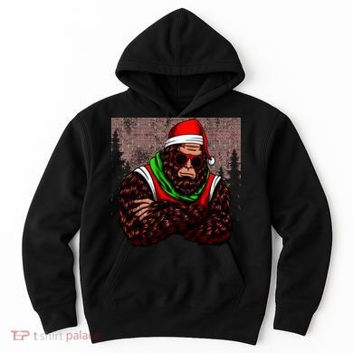 Bigfoot Funny Christmas Hipster Hoodie