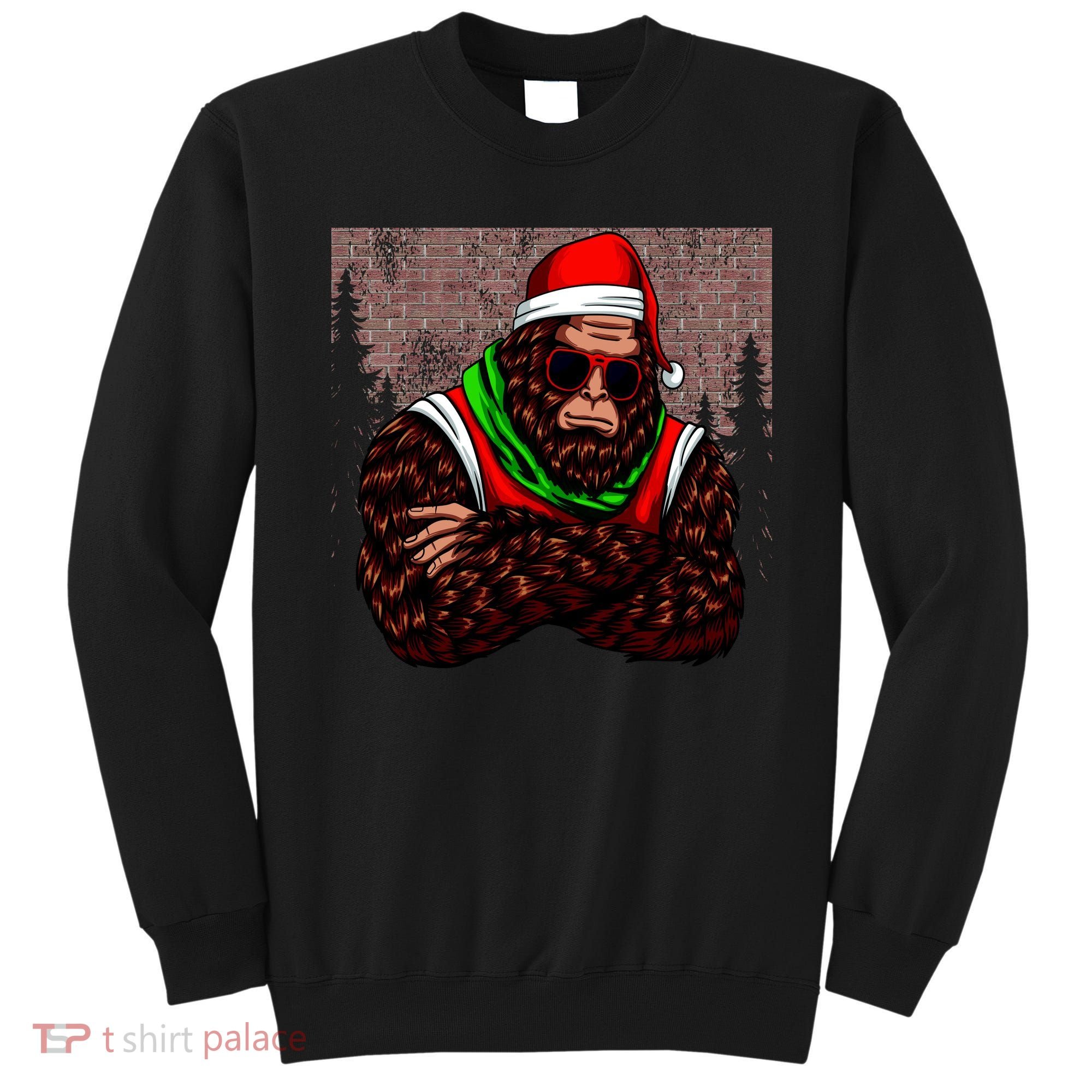 Bigfoot Funny Christmas Hipster Sweatshirt