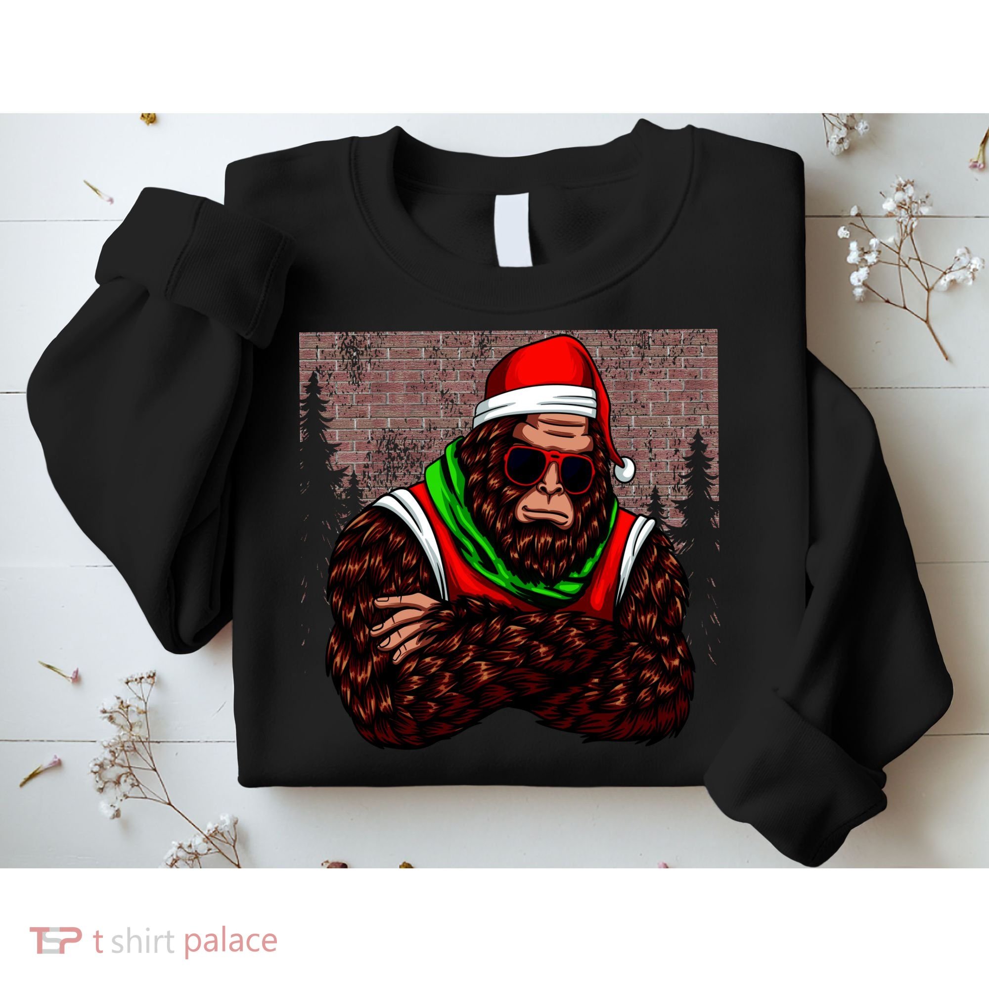 Bigfoot Funny Christmas Hipster Sweatshirt