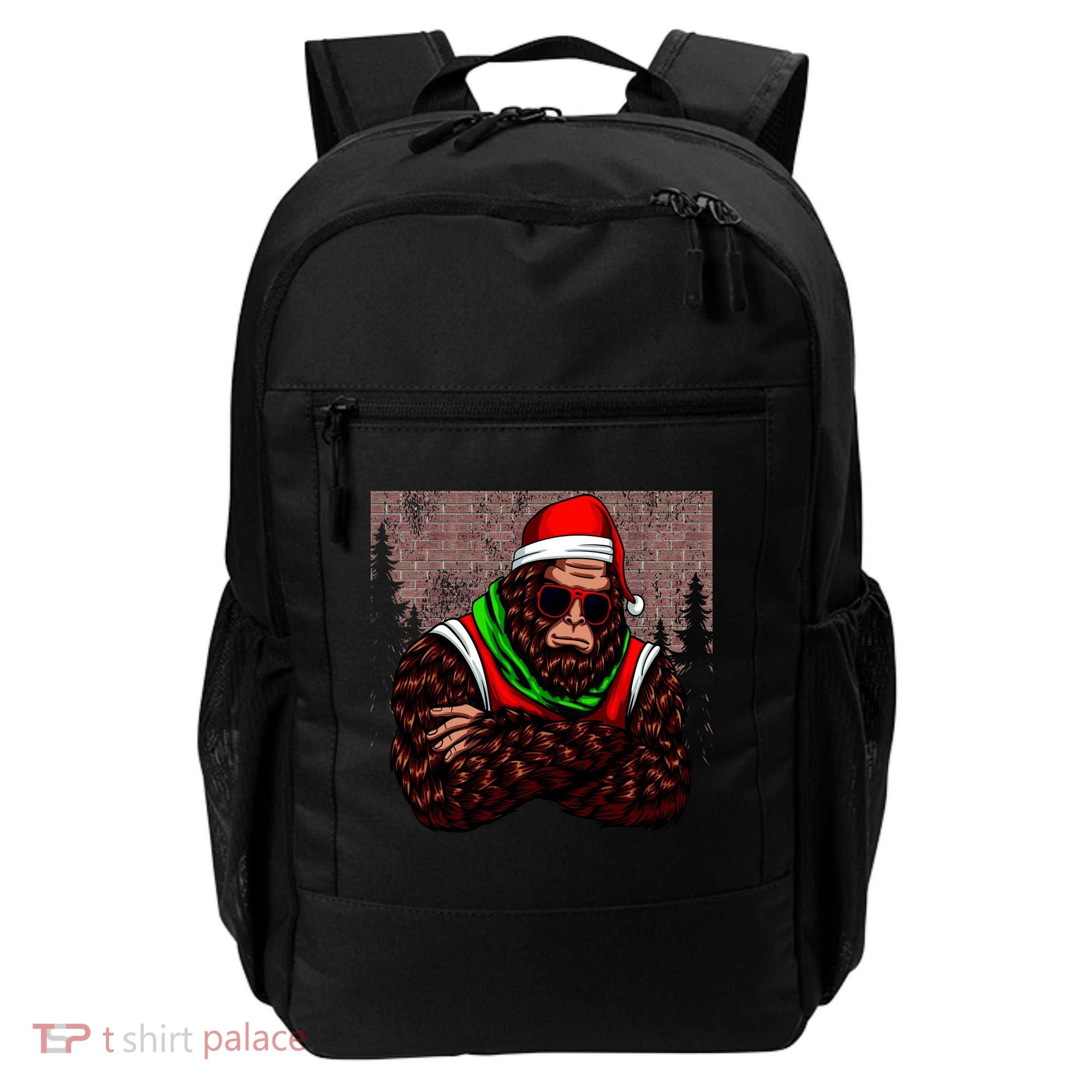Bigfoot Funny Christmas Hipster Backpack
