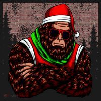 Bigfoot Funny Christmas Hipster Backpack thumb 2