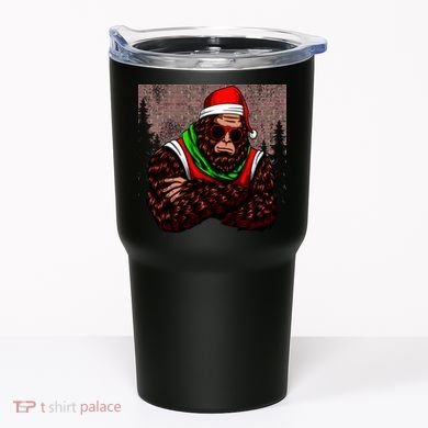 Bigfoot Funny Christmas Hipster Tumbler