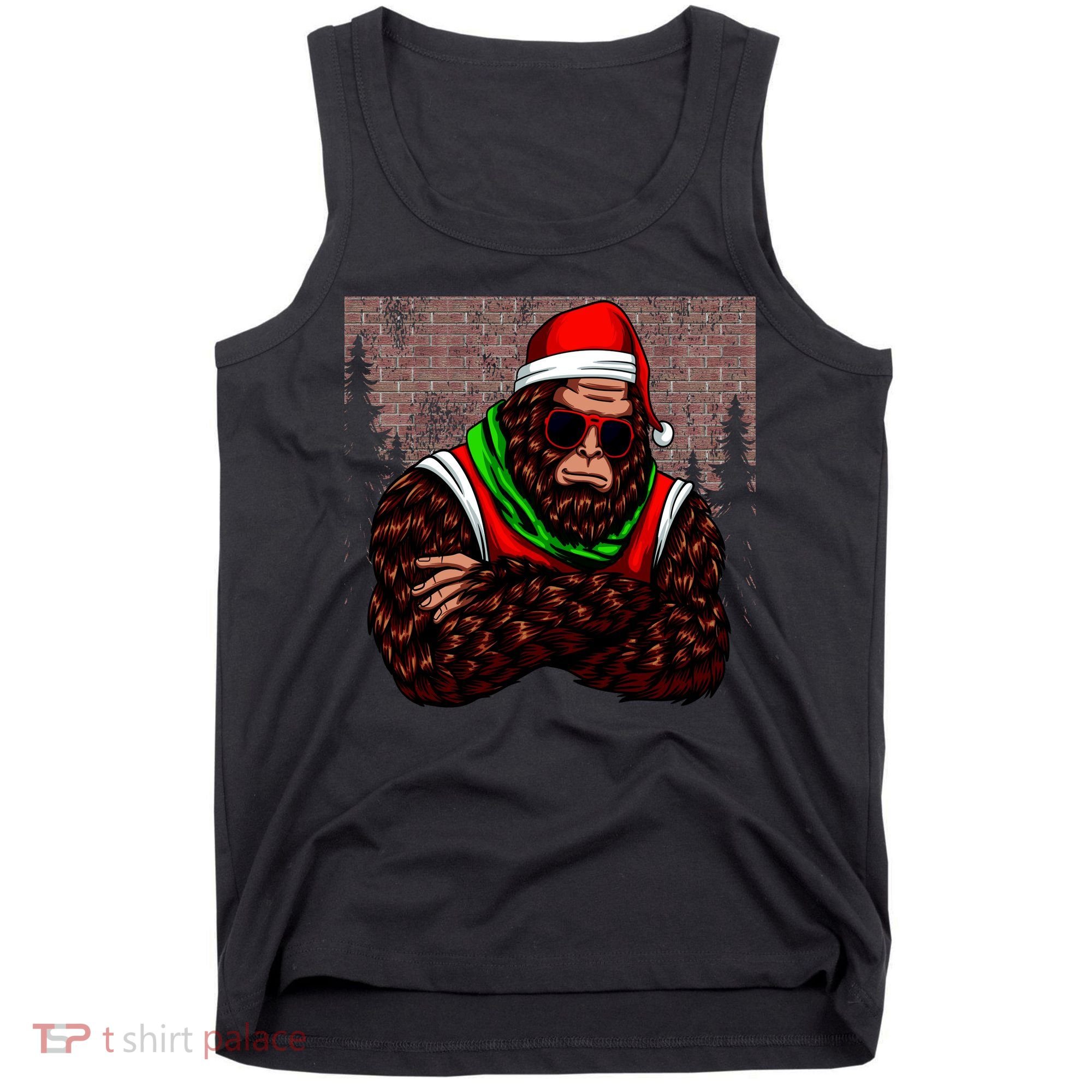 Bigfoot Funny Christmas Hipster Tank Top