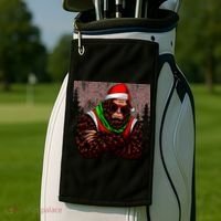 Bigfoot Funny Christmas Hipster Golf Towel thumb 2