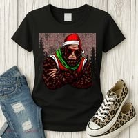 Bigfoot Funny Christmas Hipster Women's T-Shirt thumb 3