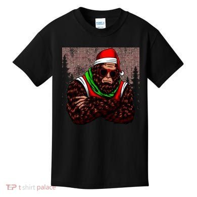Bigfoot Funny Christmas Hipster Kids T-Shirt