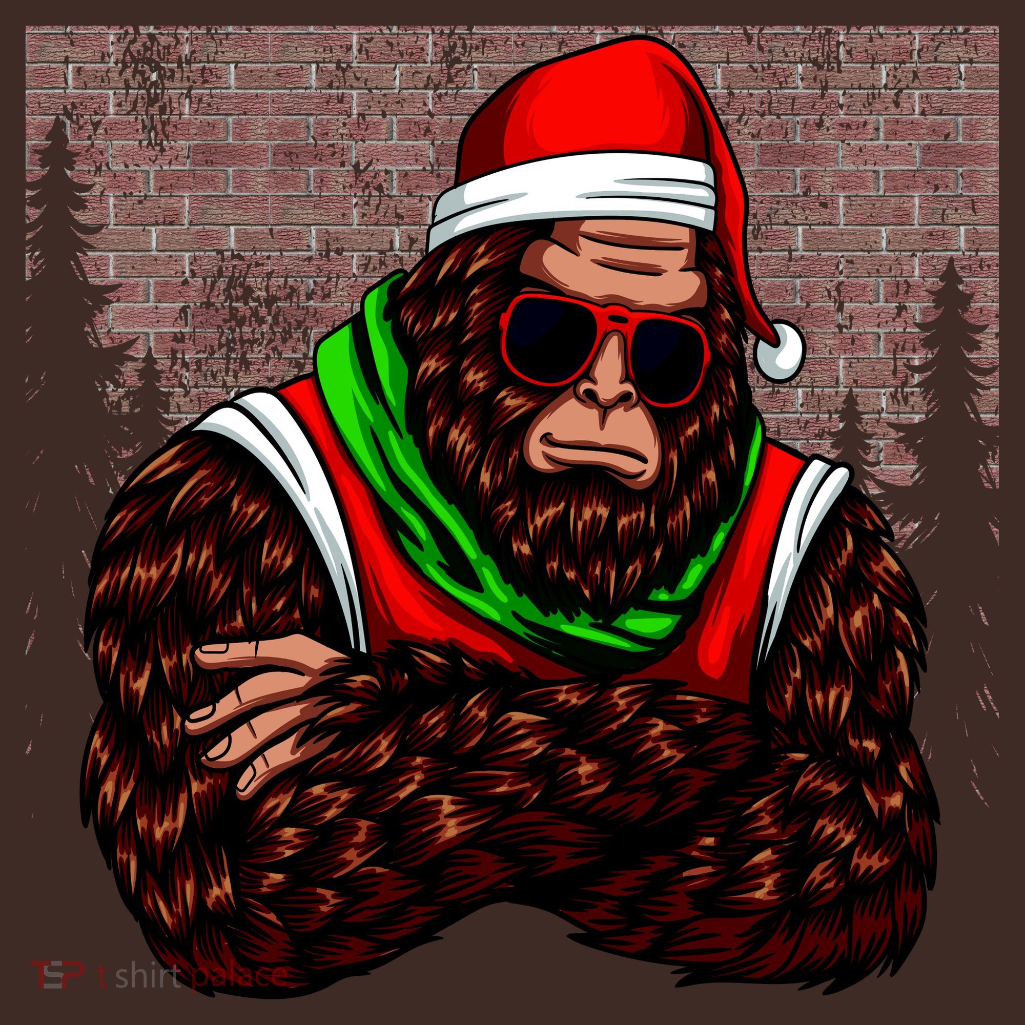 Bigfoot Funny Christmas Hipster Beanie