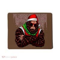 Bigfoot Funny Christmas Hipster Mousepad thumb 0