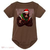 Bigfoot Funny Christmas Hipster Baby Bodysuit thumb 0