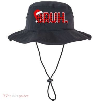Bruh Funny Christmas Plaid Teens Xmas Pajamas Bucket Hat