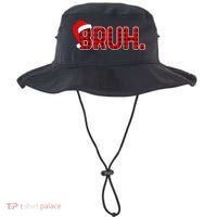 Bruh Funny Christmas Plaid Teens Xmas Pajamas Bucket Hat thumb 0