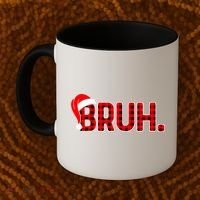 Bruh Funny Christmas Plaid Teens Xmas Pajamas Coffee Mug thumb 2
