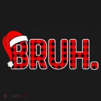Bruh Funny Christmas Plaid Teens Xmas Pajamas Women's Hoodie thumb 2