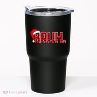 Bruh Funny Christmas Plaid Teens Xmas Pajamas Tumbler thumb 0