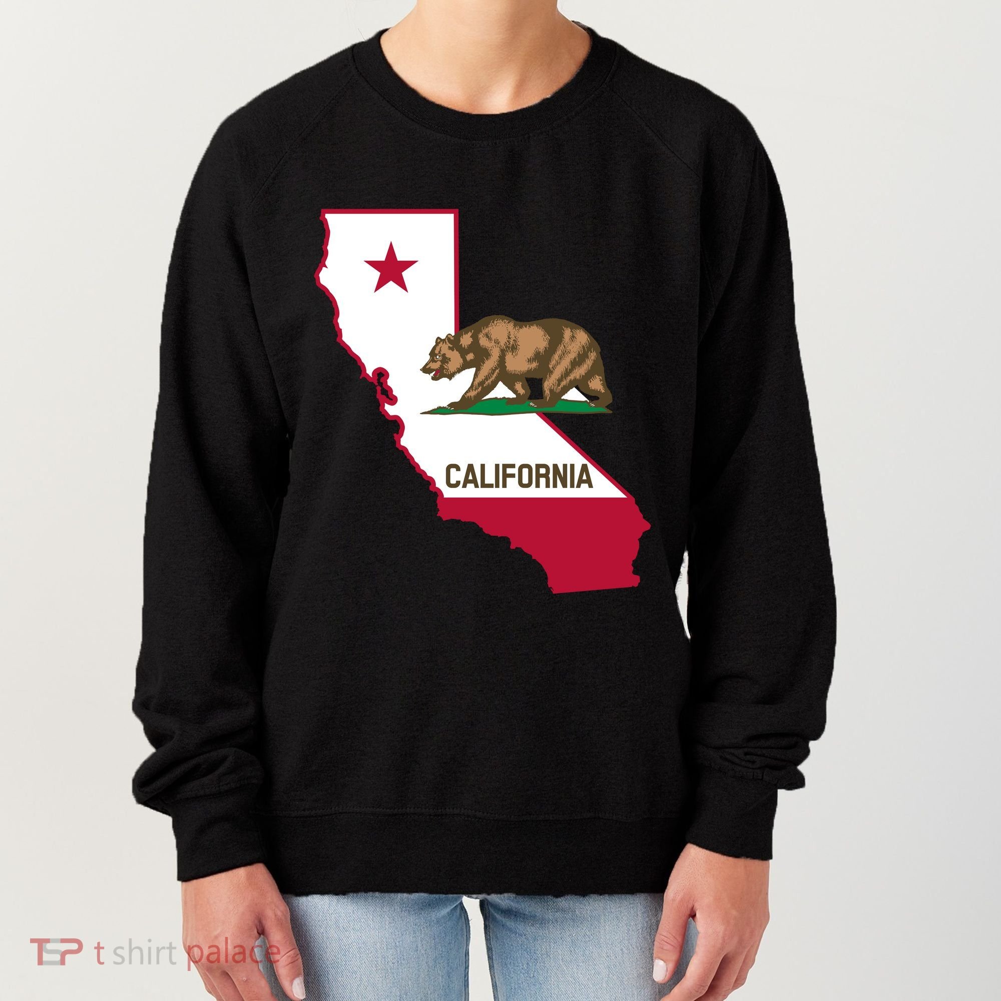 Bear Flag. California Republic State Flag Of California Women's Sweatshirt
