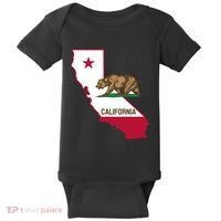 Bear Flag. California Republic State Flag Of California Baby Bodysuit thumb 0