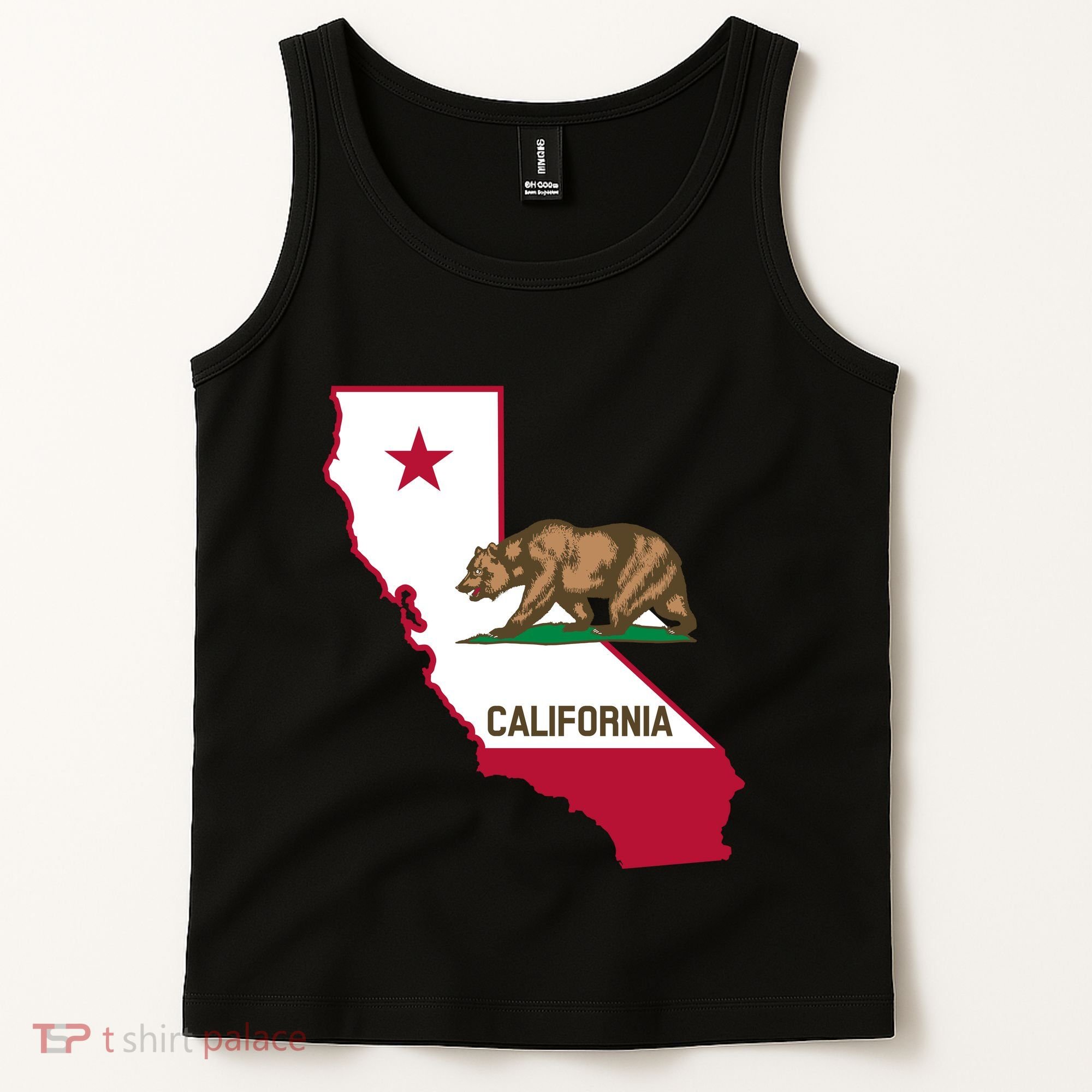 Bear Flag. California Republic State Flag Of California Tank Top