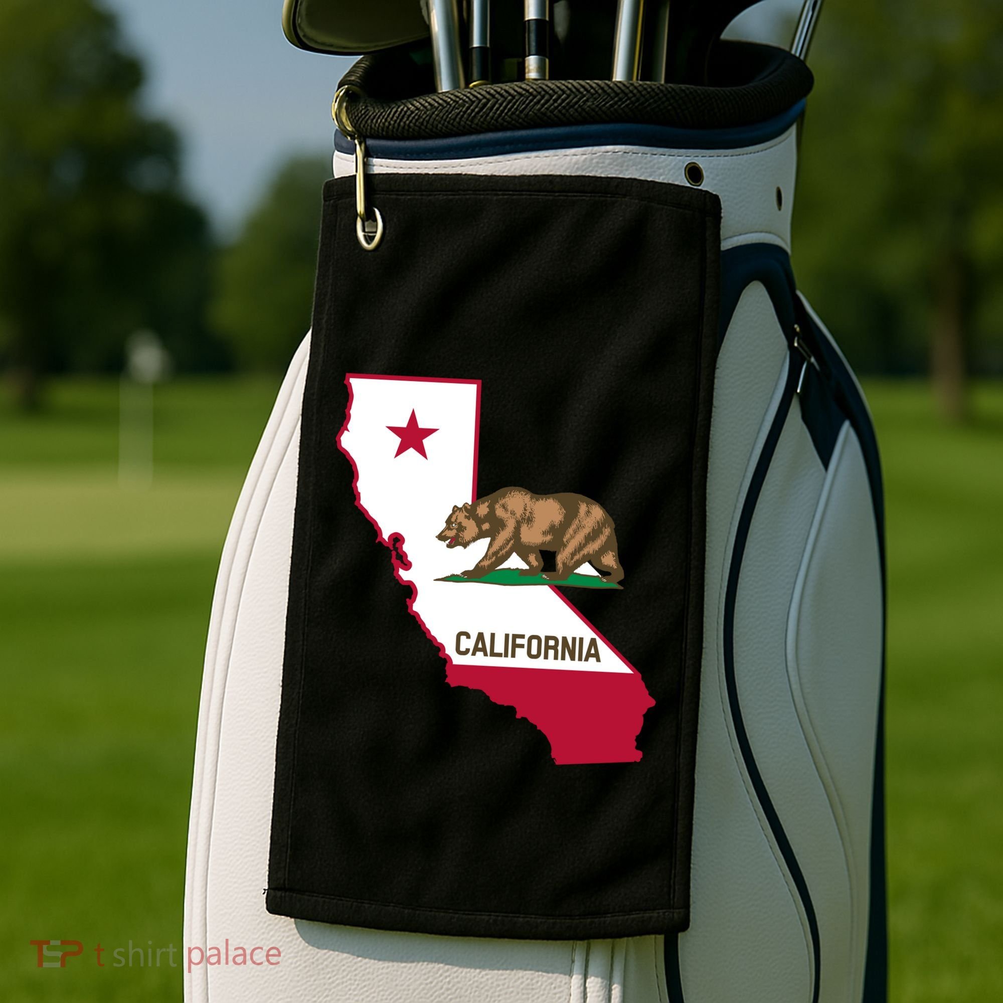 Bear Flag. California Republic State Flag Of California Golf Towel