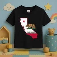 Bear Flag. California Republic State Flag Of California Toddler T-Shirt thumb 3