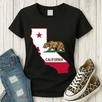 Bear Flag. California Republic State Flag Of California Women's T-Shirt thumb 3
