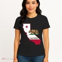 Bear Flag. California Republic State Flag Of California Women's T-Shirt thumb 4