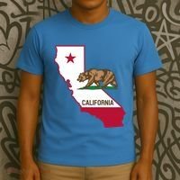 Bear Flag. California Republic State Flag Of California T-Shirt thumb 3