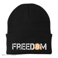 Bitcoin = Freedom Crypto Cryptocurrency Trading Trader Gift Beanie thumb 0