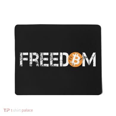 Bitcoin = Freedom Crypto Cryptocurrency Trading Trader Gift Mousepad