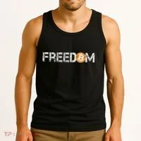 Bitcoin = Freedom Crypto Cryptocurrency Trading Trader Gift Tank Top thumb 3