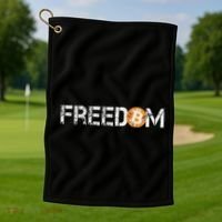 Bitcoin = Freedom Crypto Cryptocurrency Trading Trader Gift Golf Towel thumb 1