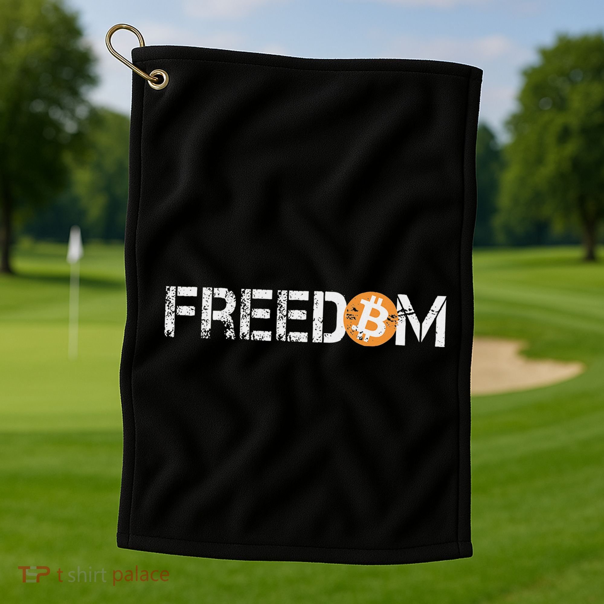 Bitcoin = Freedom Crypto Cryptocurrency Trading Trader Gift Golf Towel