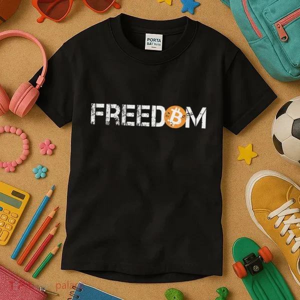 Bitcoin = Freedom Crypto Cryptocurrency Trading Trader Gift Kids T-Shirt