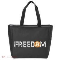 Bitcoin = Freedom Crypto Cryptocurrency Trading Trader Gift Tote Bag thumb 0