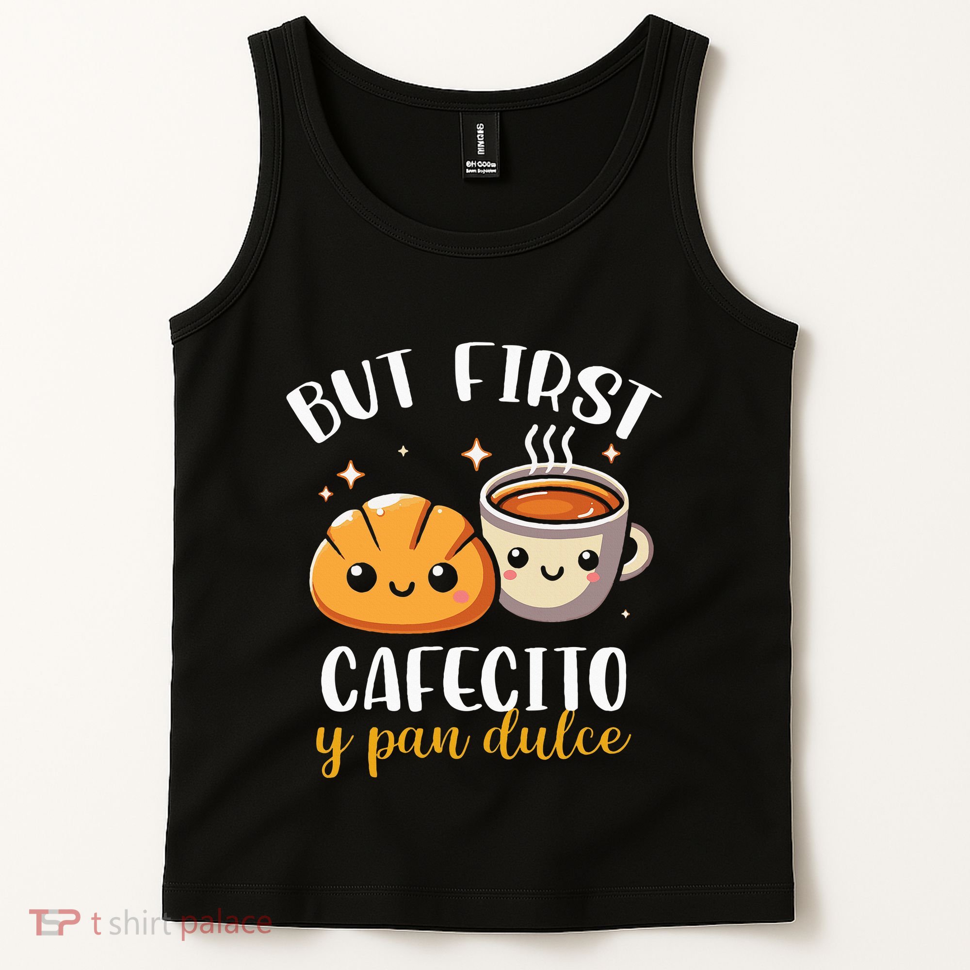 But First Cafecito Y Pan Dulce Concha Mexican Coffee Lover Tank Top