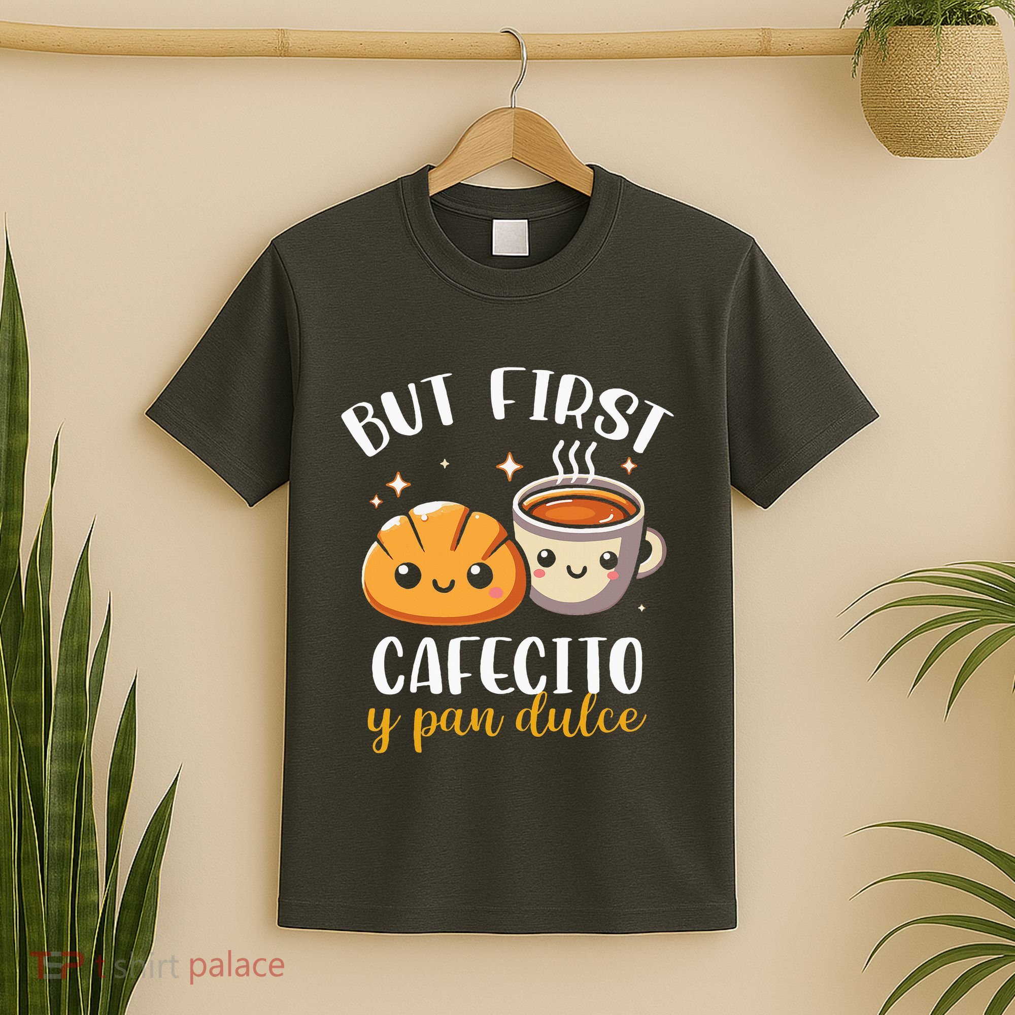 But First Cafecito Y Pan Dulce Concha Mexican Coffee Lover T-Shirt