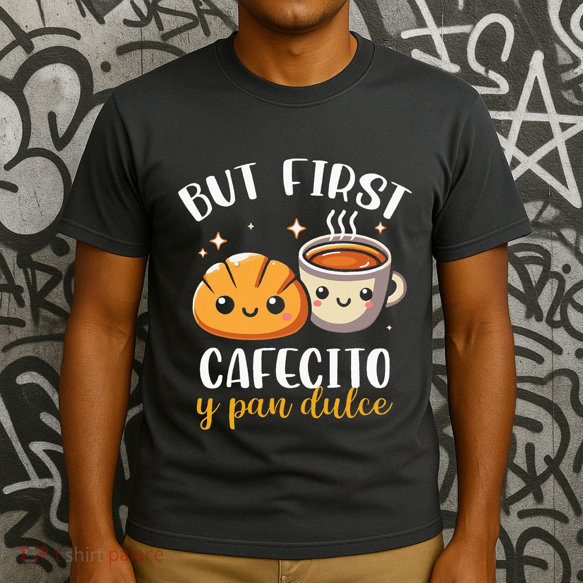 But First Cafecito Y Pan Dulce Concha Mexican Coffee Lover T-Shirt