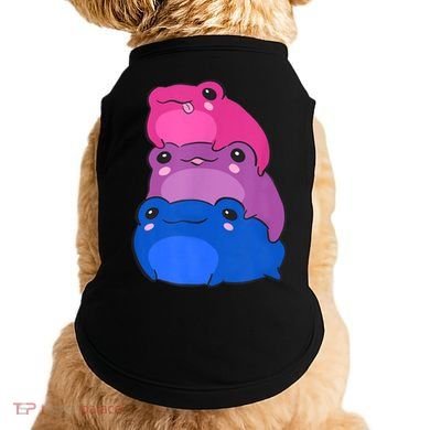 Bisexual Flag Color Frogs Subtle Bi Pride LGBTQ Aesthetic Doggie Tank