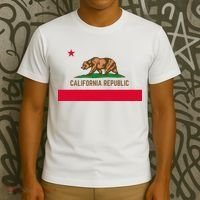 Bear Flag. California Republic State Flag Of California T-Shirt thumb 3