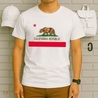 Bear Flag. California Republic State Flag Of California T-Shirt thumb 6