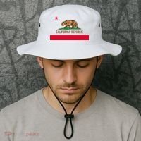 Bear Flag. California Republic State Flag Of California Bucket Hat thumb 2