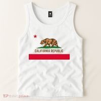 Bear Flag. California Republic State Flag Of California Tank Top thumb 2