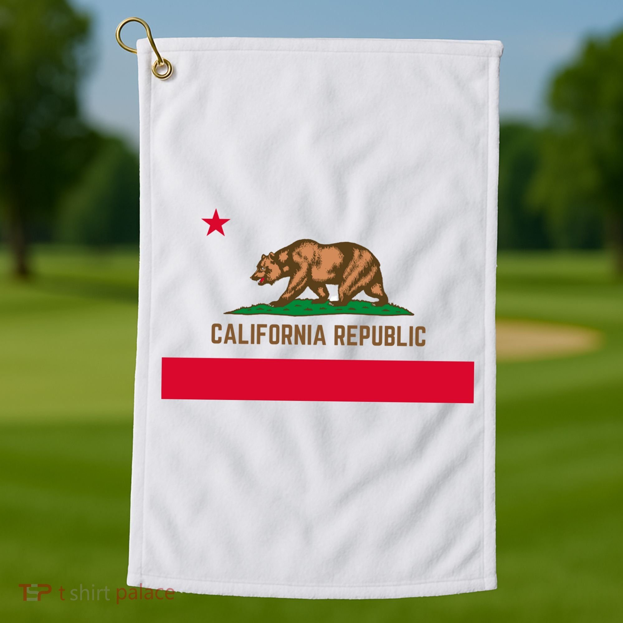 Bear Flag. California Republic State Flag Of California Golf Towel