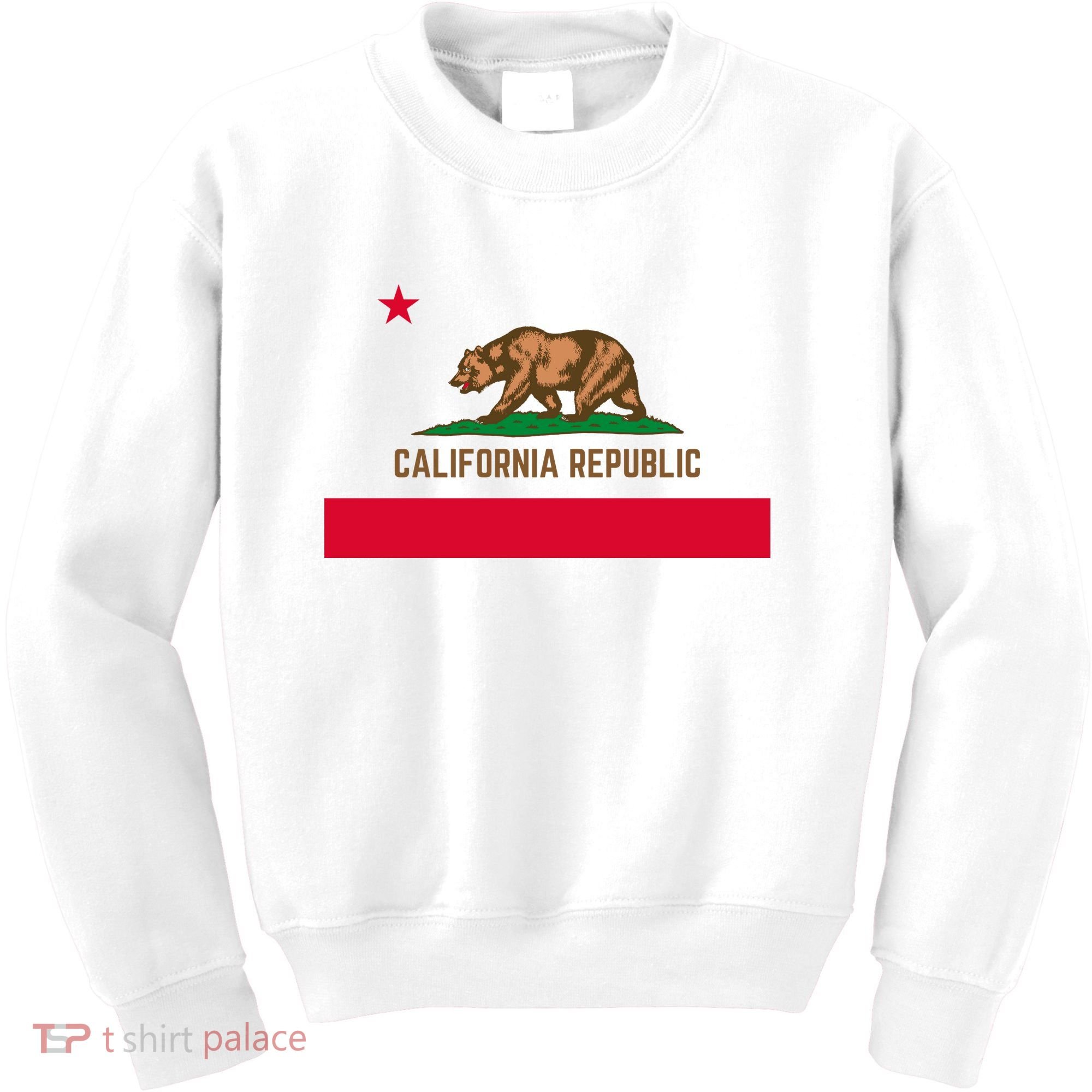 Bear Flag. California Republic State Flag Of California Kids Sweatshirt