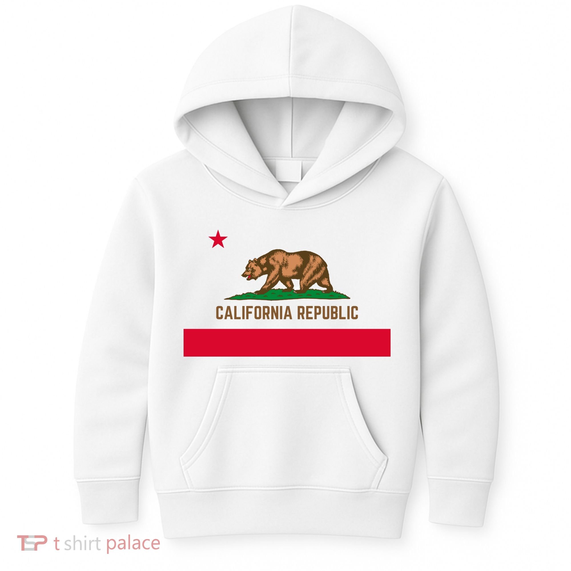 Bear Flag. California Republic State Flag Of California Kids Hoodie