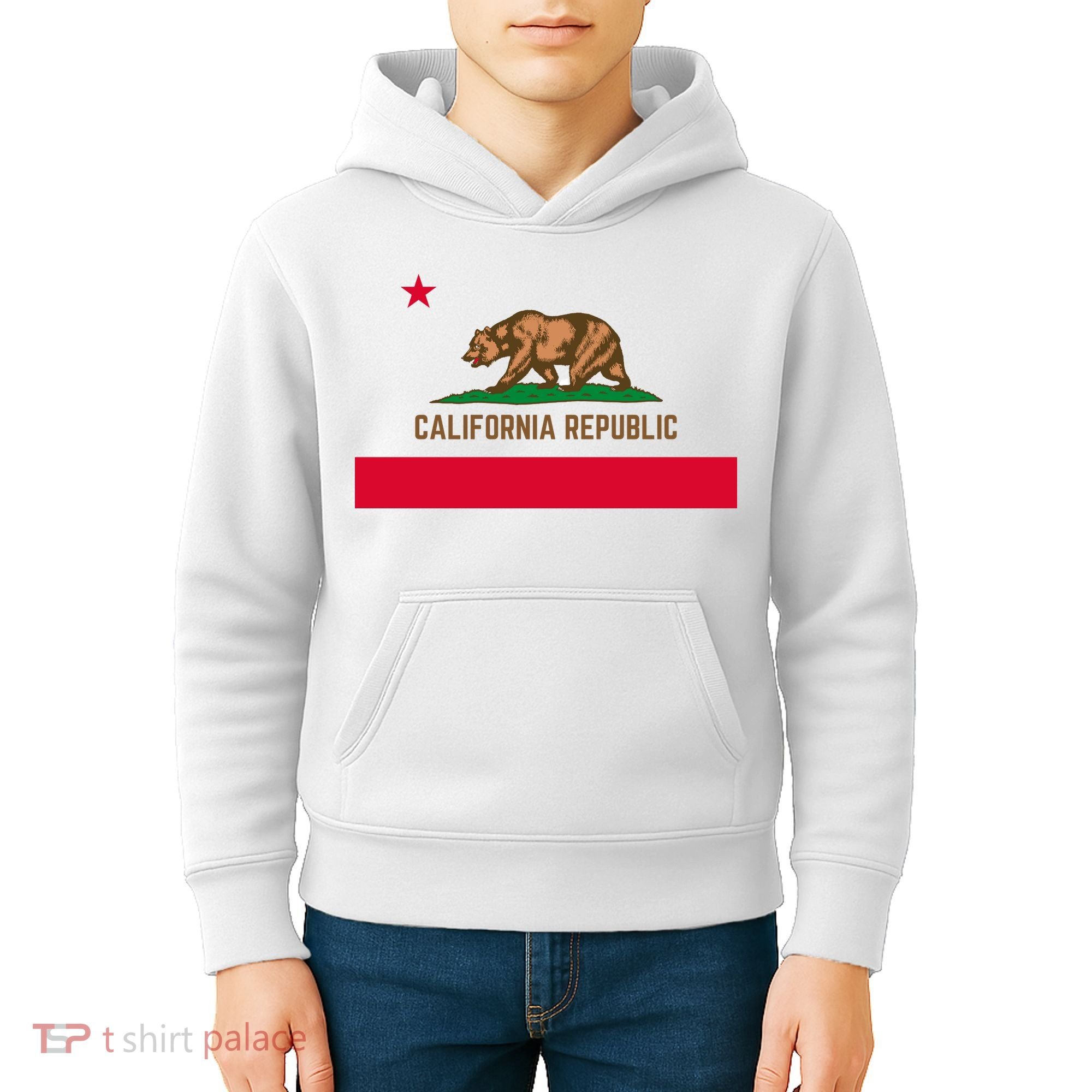 Bear Flag. California Republic State Flag Of California Kids Hoodie